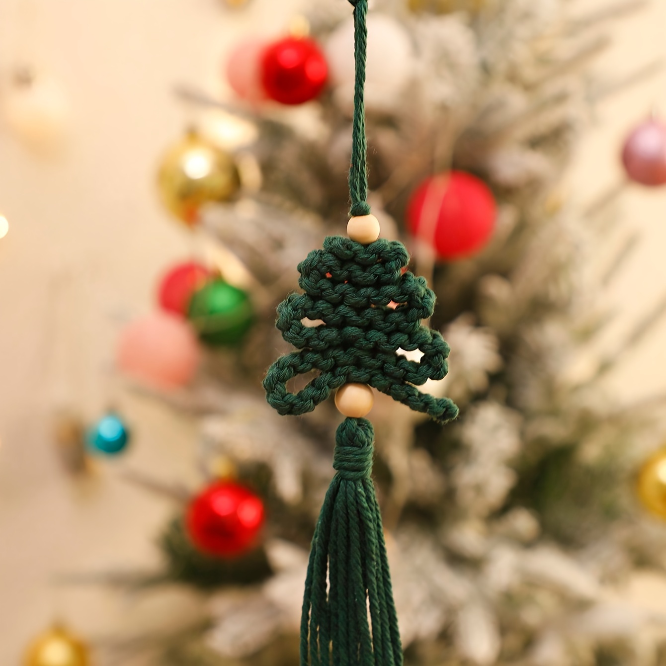 Handmade Woven Macrame Ornaments Snowflake Boho Christmas - Temu