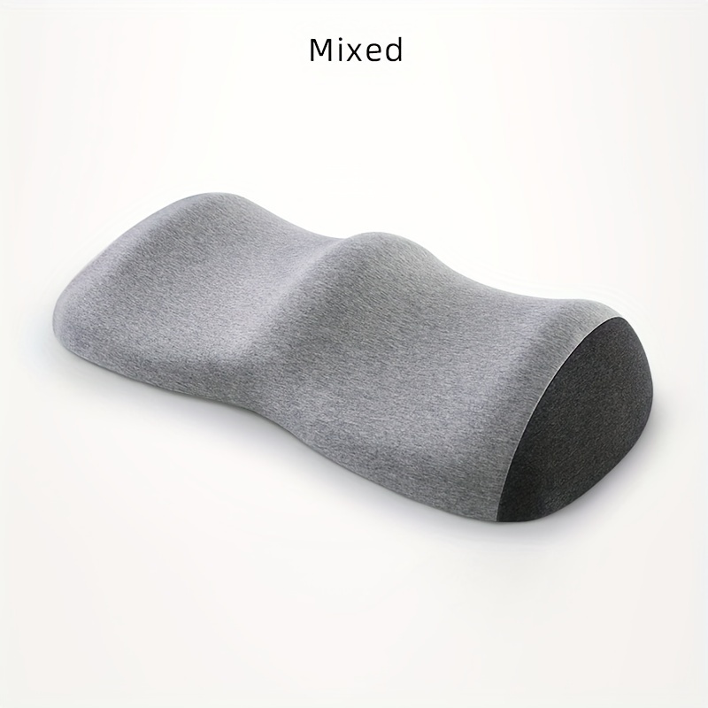 Memory Foam Contour Knee Pillow Leg Support for Side Sleeping White Black 