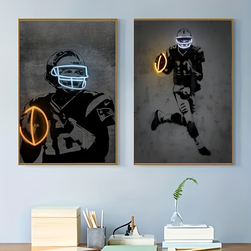 Dallas American Football Poster Sports Painting Posters Print Canvas Wall Art Decor for Bedroom Gifts to Men Fans Christmas Birthday Party