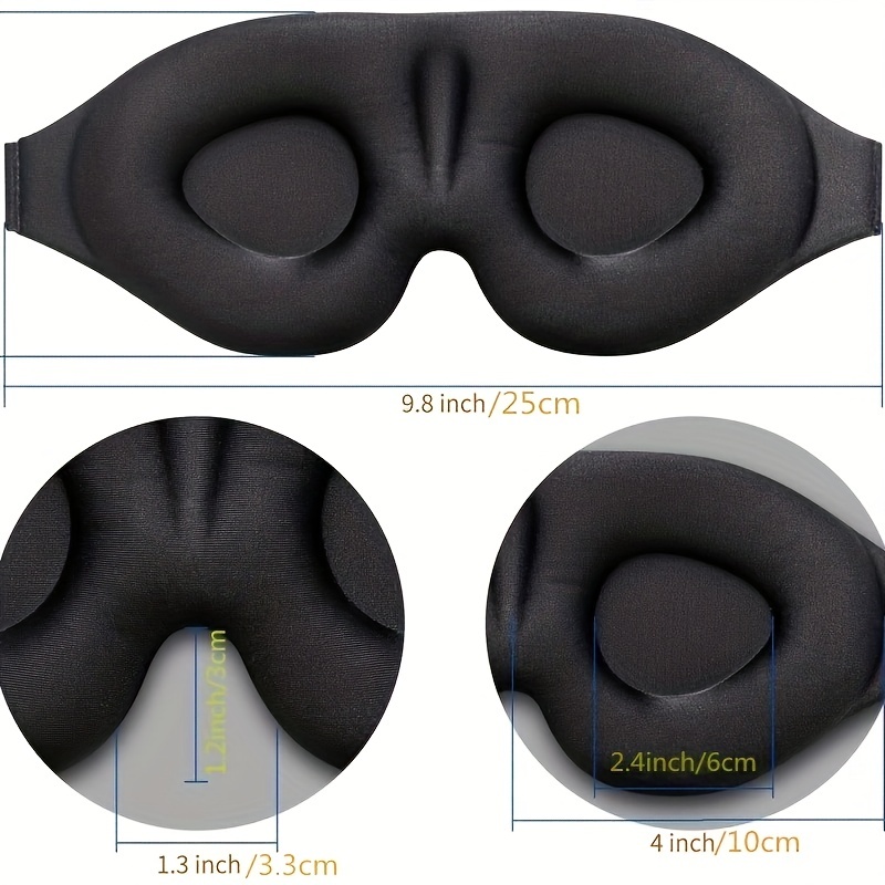 Sleep Eye Mask Men Women 3d Contoured Cup Sleeping Mask - Temu Canada