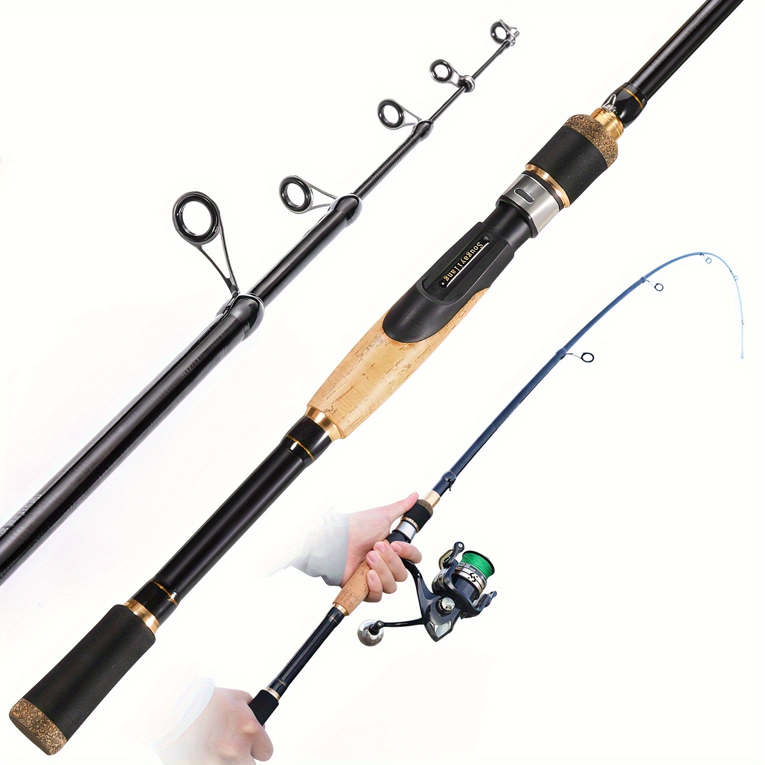 Sougayilang 1.6m Telescopic Fishing Rod Casting Fishing Pole