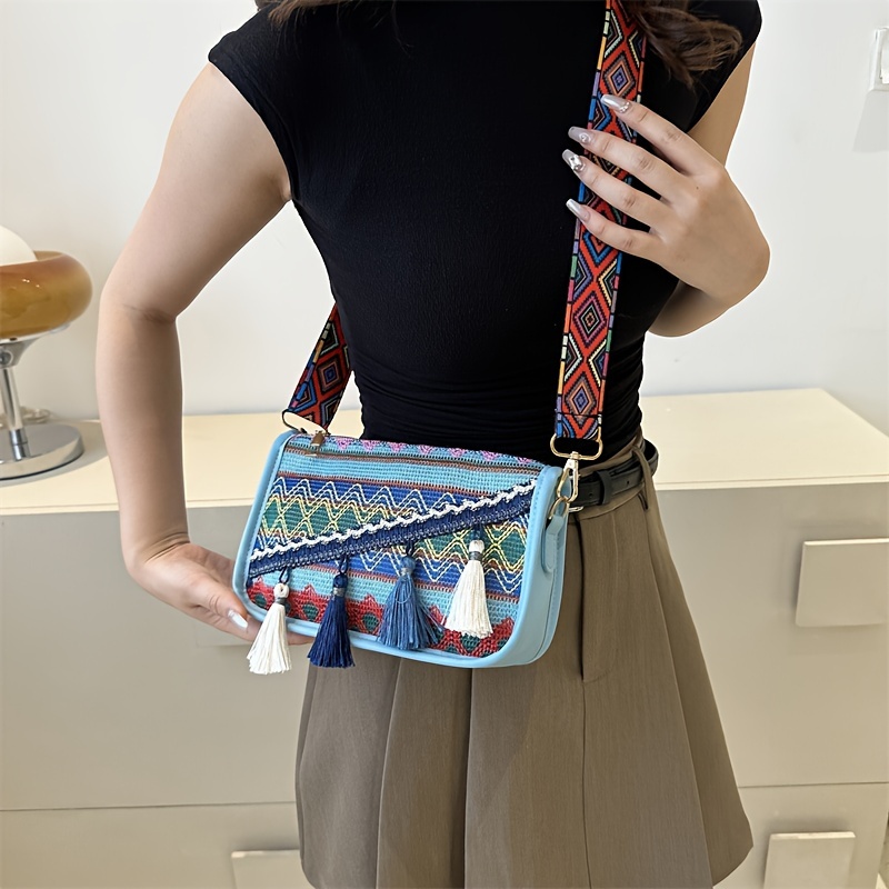 Classic Geometric Print Handbag, Fashion Large Capacity Crossbody Shell Bag,  Women's Elegant Office & Work Purse - Temu