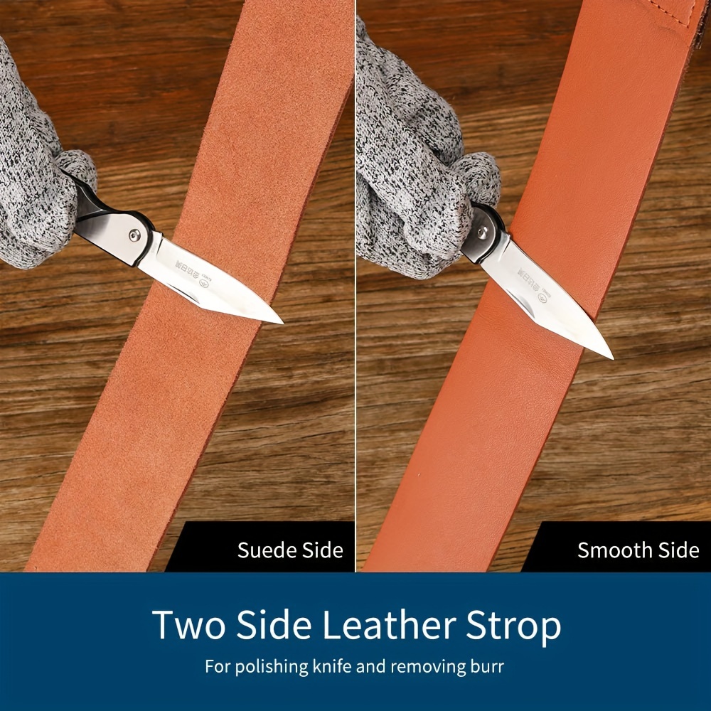 Leather Sharpening Strop Belt Barber Salon Razor Sharpener Double Side –  Anbbas