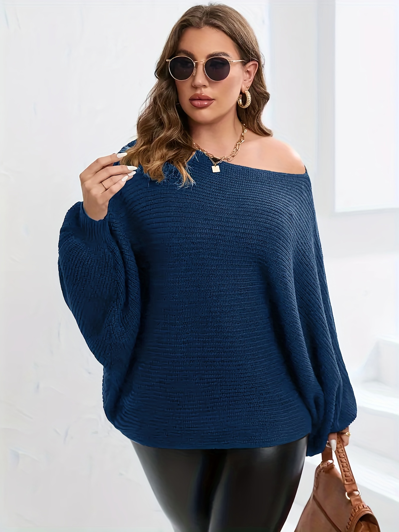 CHUOAND Womens Off The Shoulder Sweater,womens 2x tops plus size