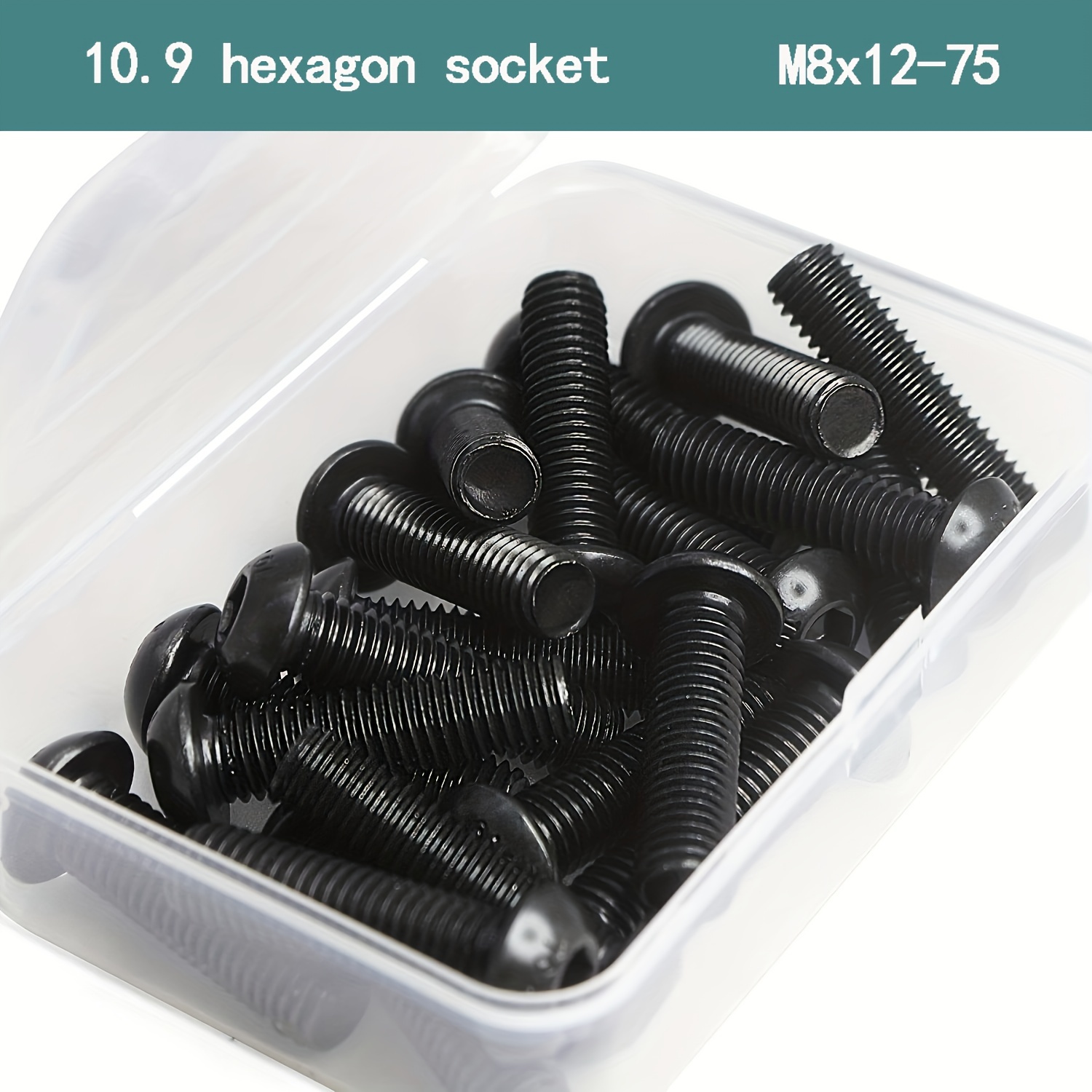 M8 Hex Bolt, 10.9 Alloy Steel w Black Oxide