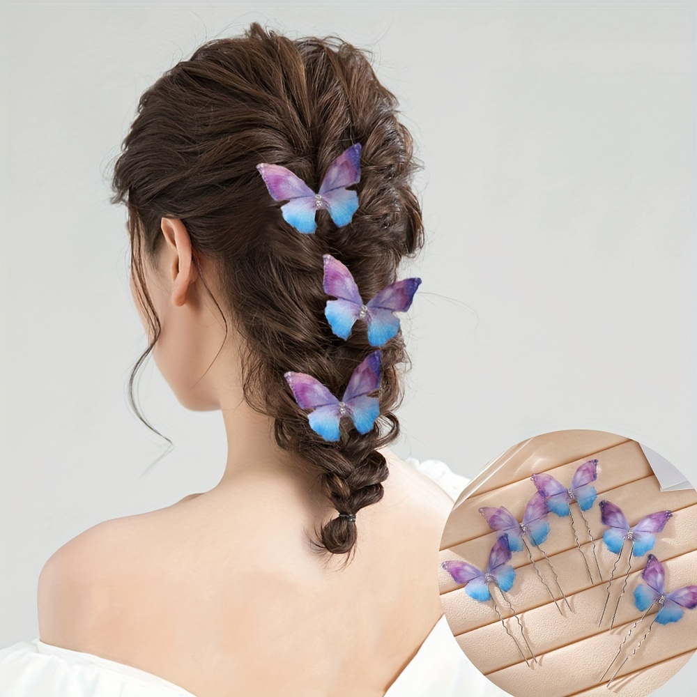 Headband Clip Butterfly Hairpin Girl Butterfly Hairpin Hair - Temu