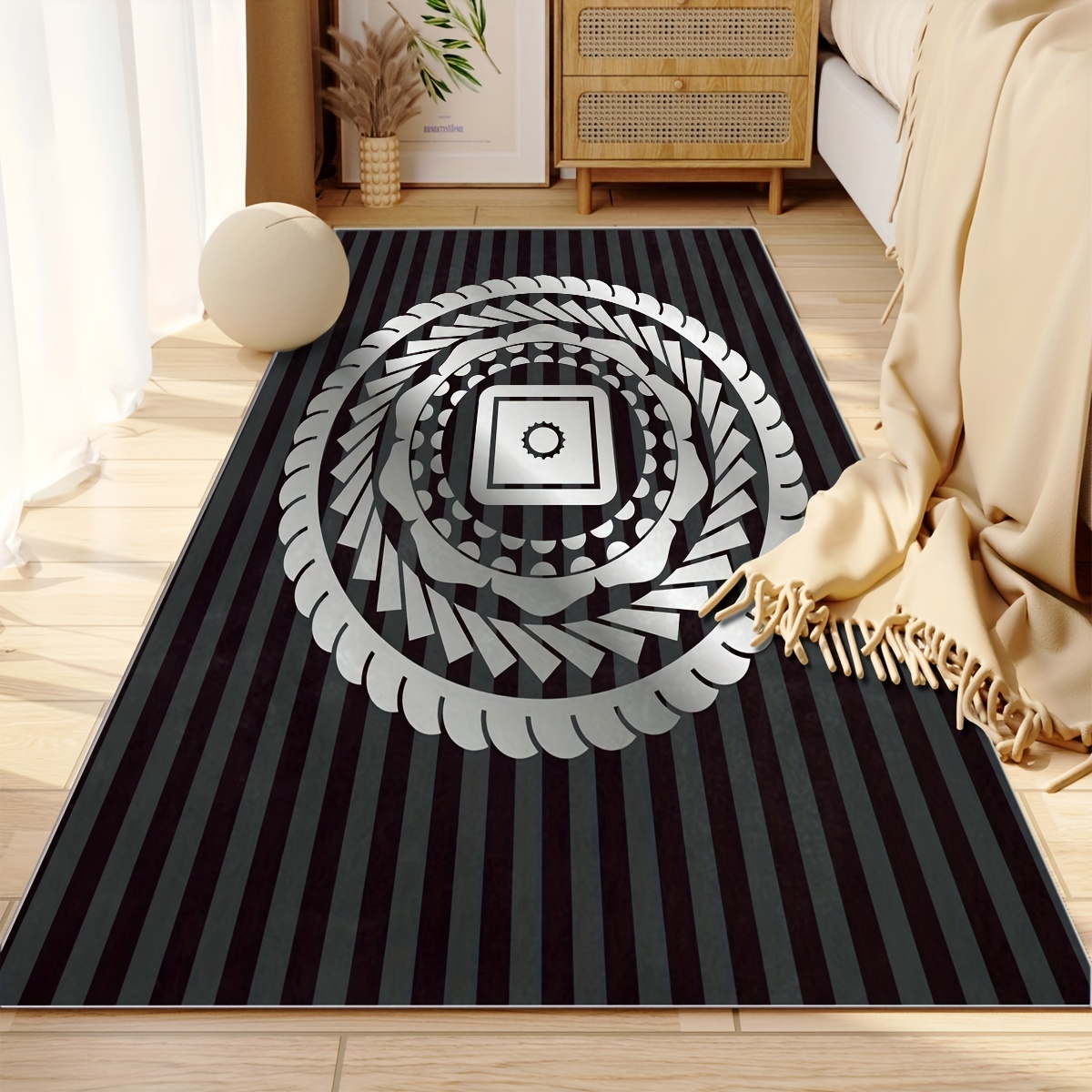 Boho Area Rug Geometric Rugs for Entryway Hallway Soft Indoor Carpet Floor  Mat