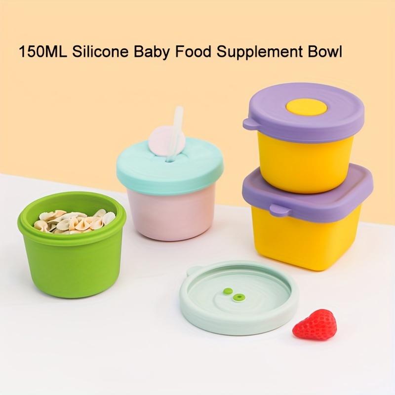 Boîte Rangement des Aliments Complémentaires en Silicone pour Bébé