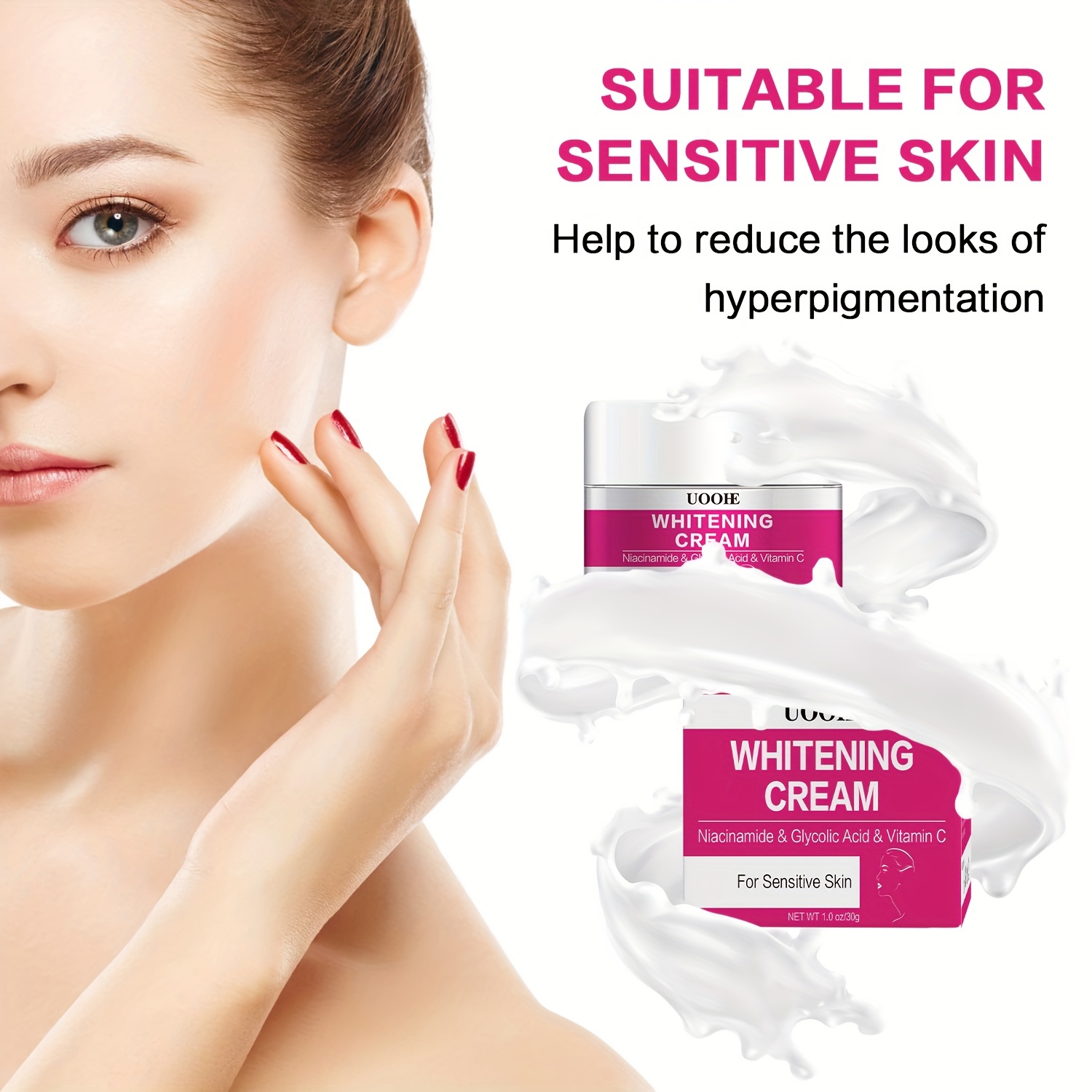 Nicotinamide Cream With Hyaluronic Acid, Vitamin C, E, Collagen, And