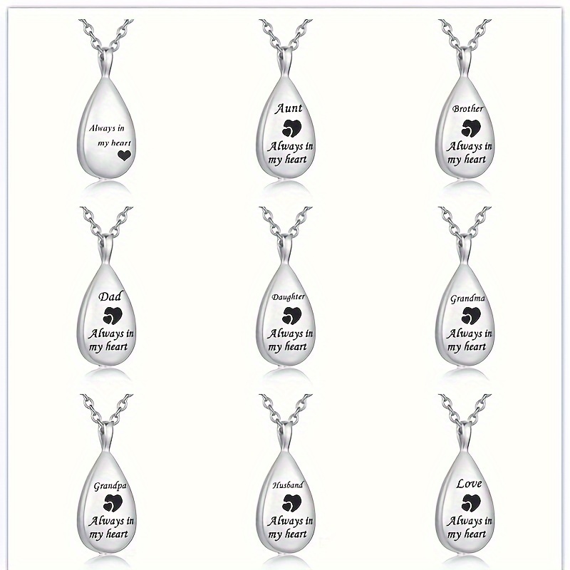 Urn Necklace for Ashes Stainless Steel Keepsake Waterproof