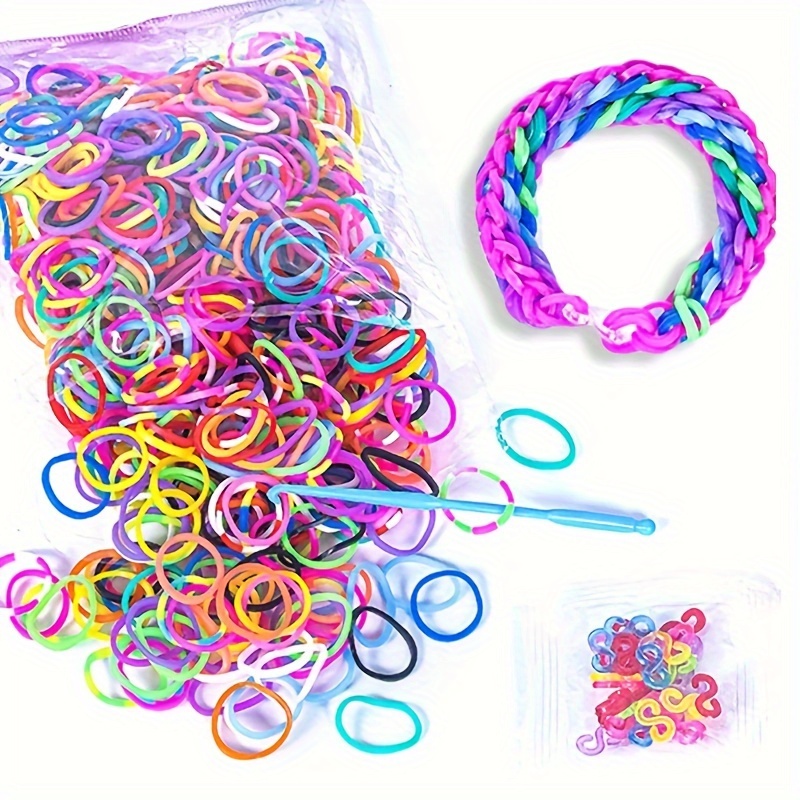 Paide P, Elastici per fare braccialetti. DIY Kit Multipurpose Elastic Bands  in diversi colori dell'arcobaleno. Set di moda per acconciature di