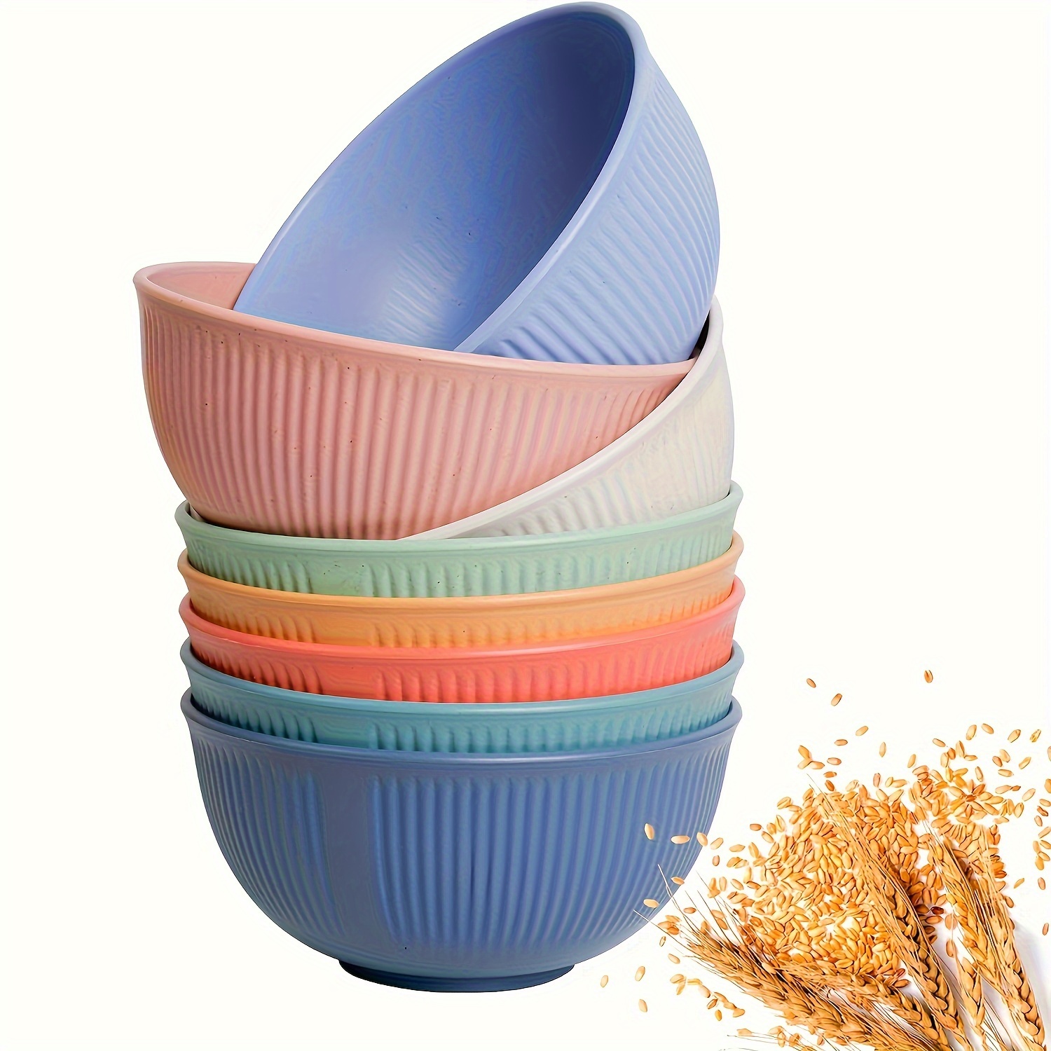 12pcs Plastic Bowls Set, 3 Sizes 14/20/25oz Unbreakable Reusable Light  Weight Bowl For Cereal, Noodle, Soup, Pasta, Ramen, Popcorn, Ice Cream,  Fruit