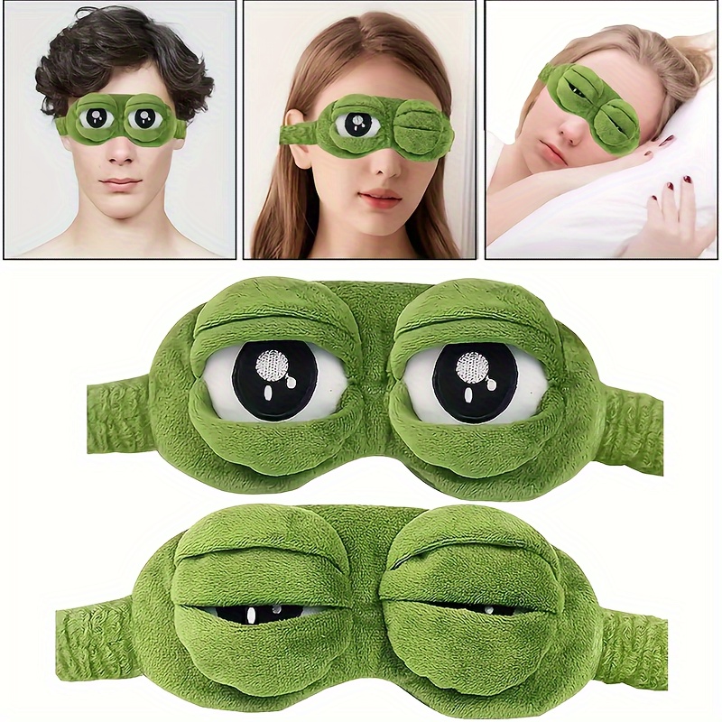 

1pc Cute Frog Sleep Eye Mask, Eye Protector, Lunch Break Shading Sleep Eye Mask, Soft & Comfortable Eye Mask Travel Essentials