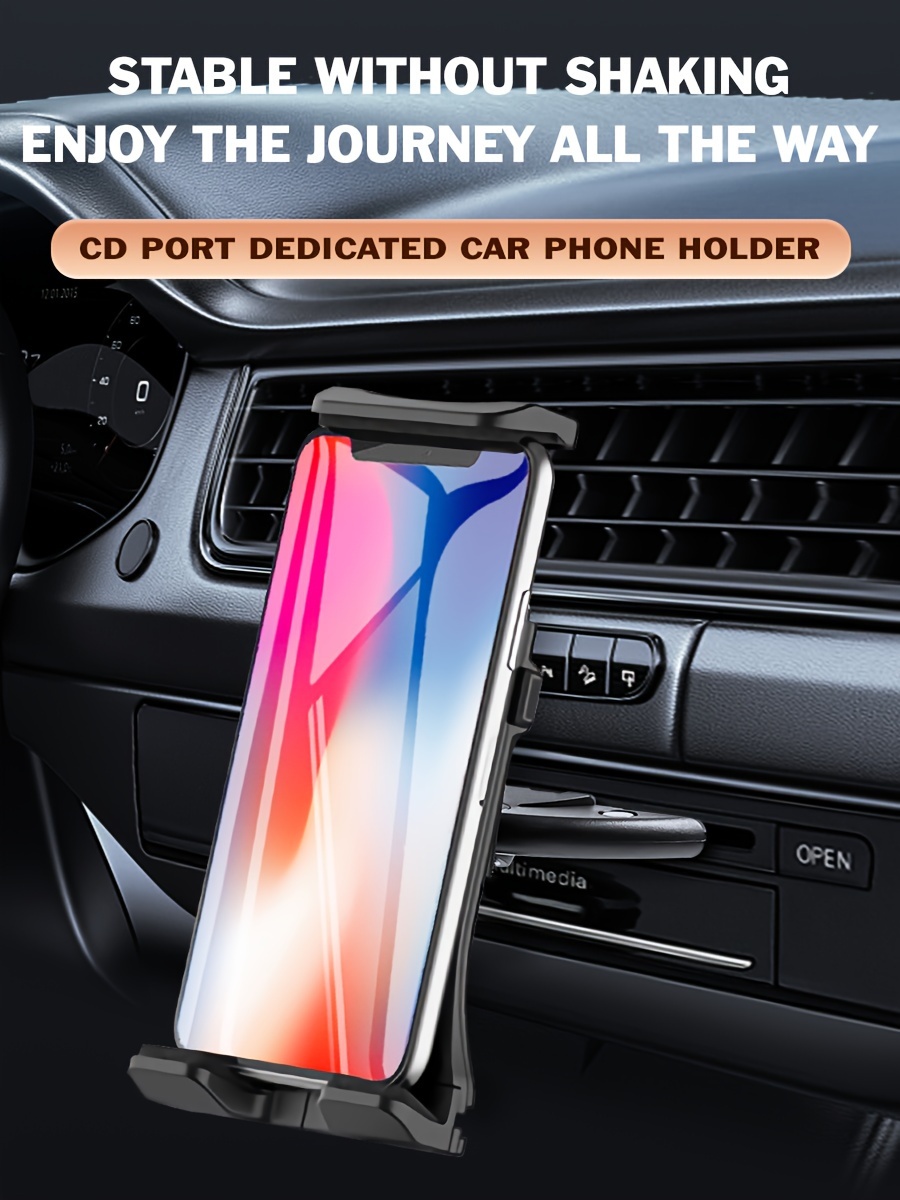  Soporte para ranura de CD para coche para teléfono Moto E4,  soporte giratorio con ranura para reproductor de CD compatible con Motorola  Moto E4 : Celulares y Accesorios