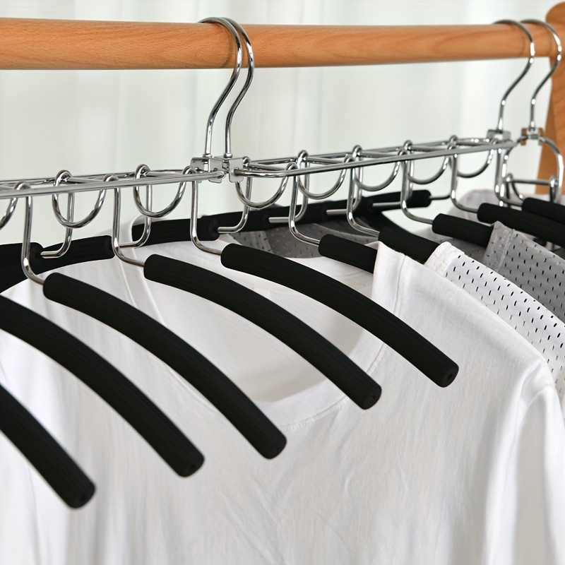 5-in-1 Space Saving Magic Metal Hanger - Multi-layered Closet Organizer For  Coats, Jackets, Sweaters, Shirts - Temu