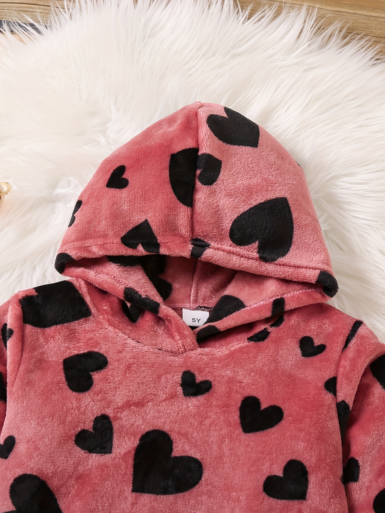 Velour gap girl online heart hoodie