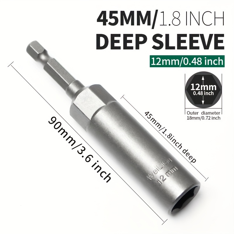 45mm Deep Socket Hexagonal Wind Batch Socket Wrench