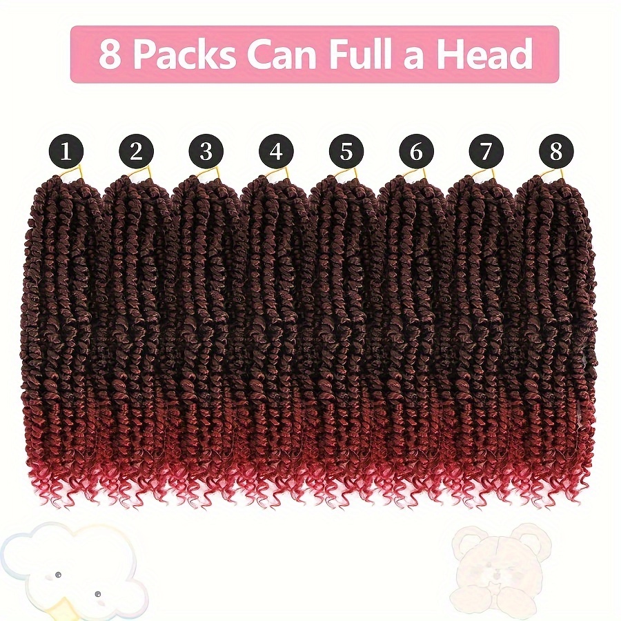 Pofworld Passion Twist Häkelhaar – 25,4 Cm, Vorgedreht, 9 Packungen + Häkelnadel – Schutzfrisur Für Damen & Kinder