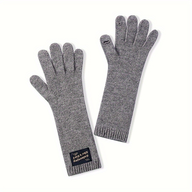 Winter Knitted Gloves for Men and Women, Warm Windproof Touch Screen Gloves