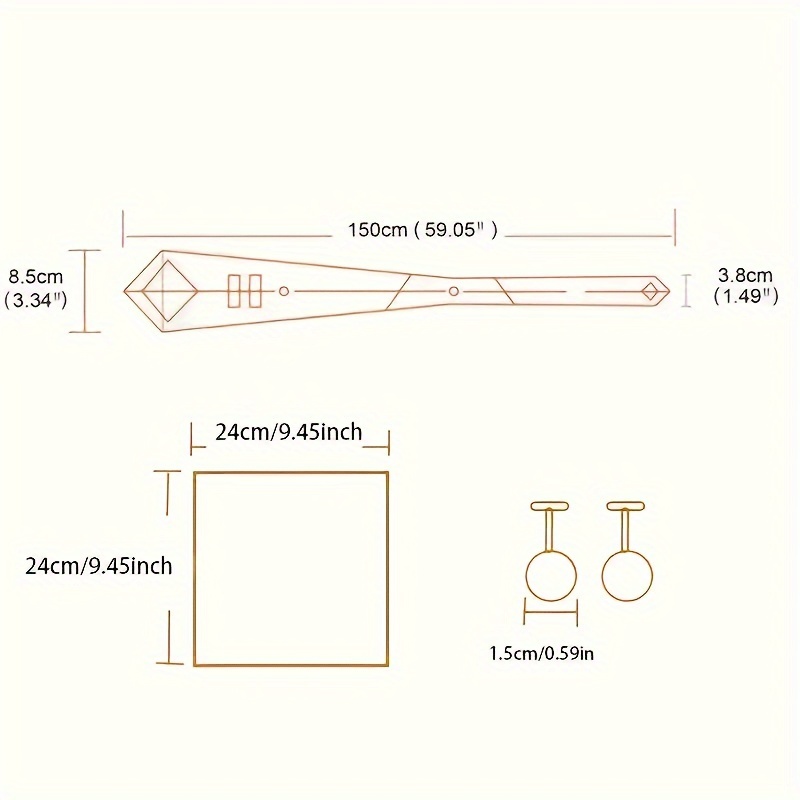 Men's Business Accessories Set, Solid Stripe Floral Necktie & Handkerchief & Cufflinks Set for Wedding Party,Temu