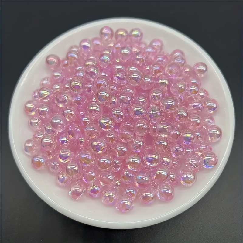 Assorted Pink Glass Beads 8mm 10mm Multi-colour Polished Crackled Beads  Loose Beads Crystal Beads Pack 