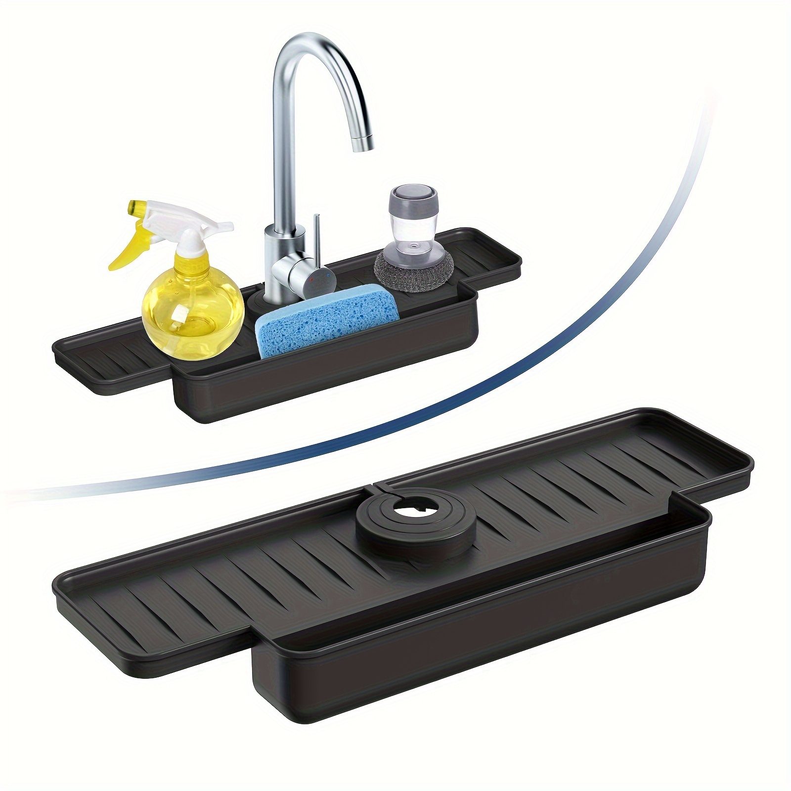 Acheter PDTO Tapis de protection contre les éclaboussures de robinet en silicone  Tapis de séchage pour évier de cuisine