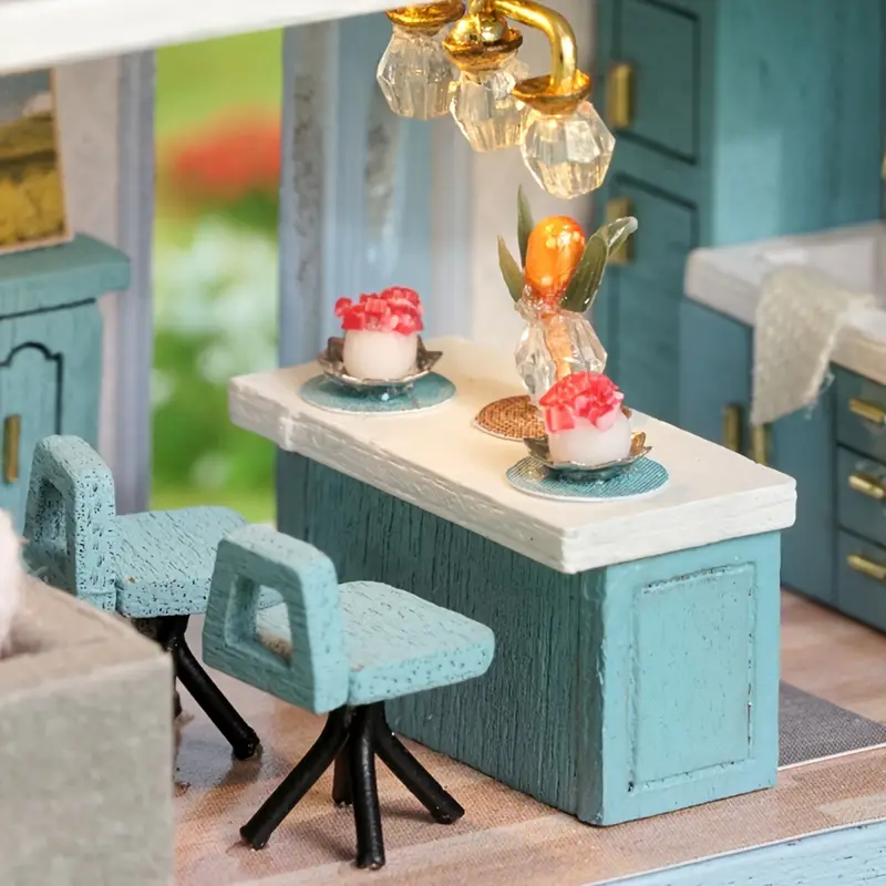Diy Miniature Dollhouse Kit With Furniture Mini Wooden Doll - Temu