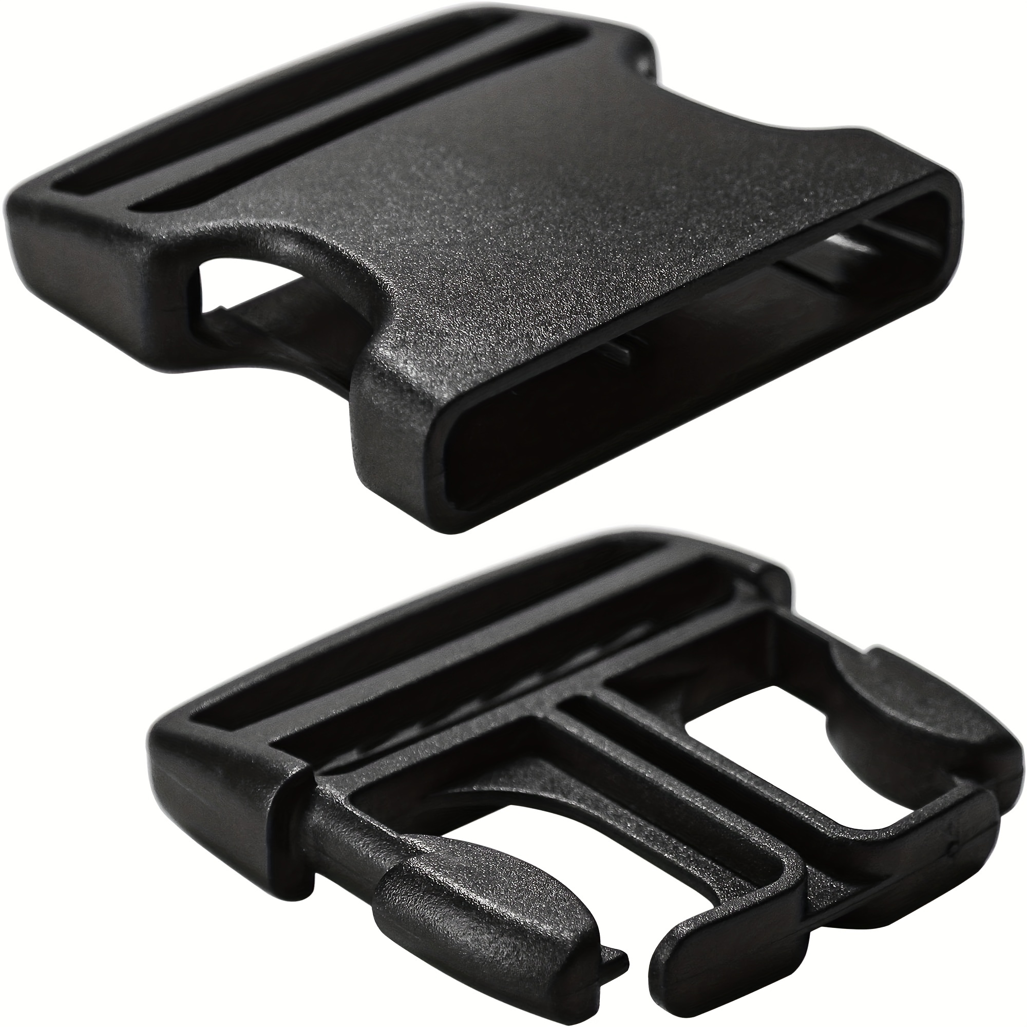 2 Inch Thick Military Grade Black Plastic Buckles - Quick Side Release  Clips No Sewing - Adjustable Snaps Heavy Duty Replacement for Nylon Bag  Straps