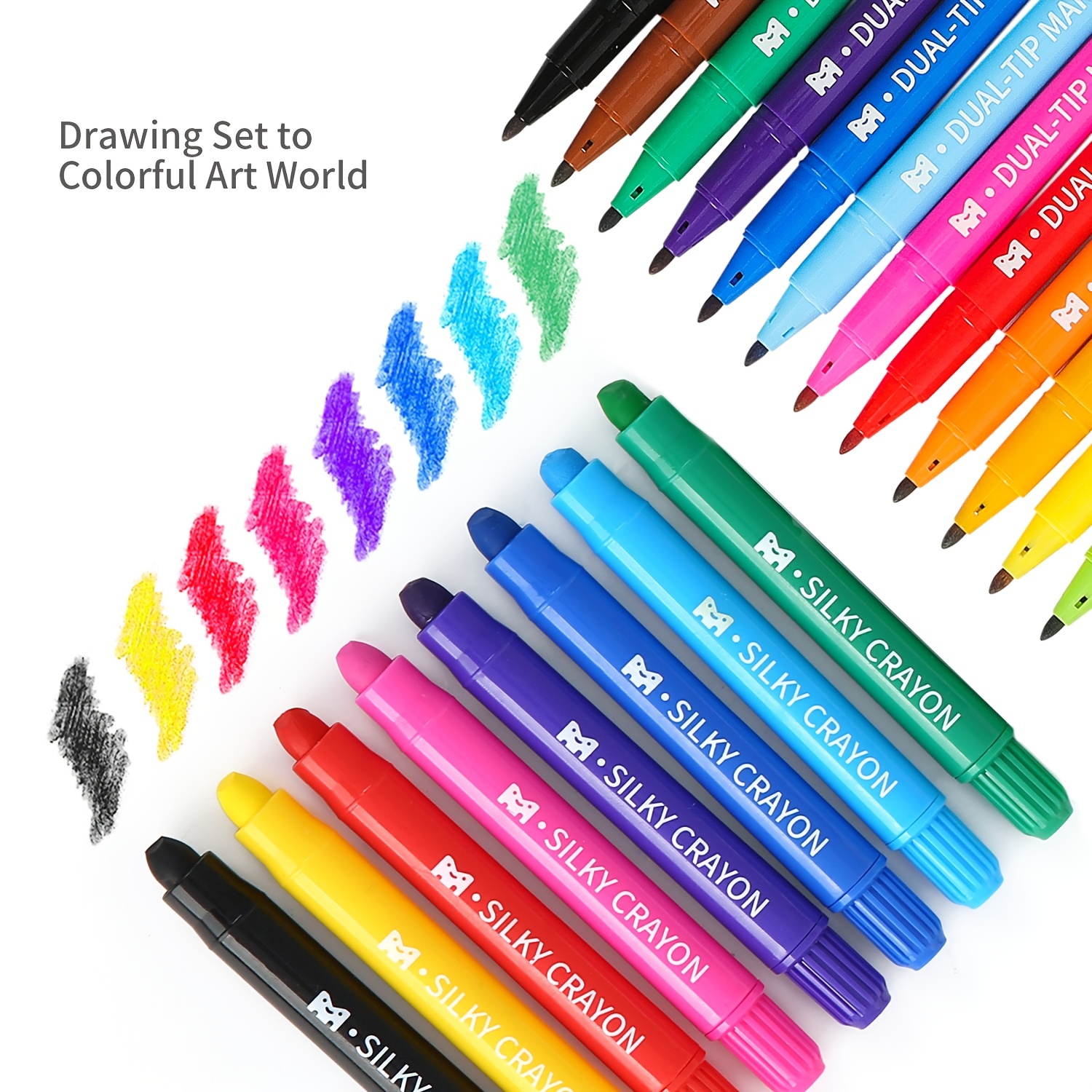 168pc Children Drawing Pen Art Set Kit for Boy Girl Color Pencils Painting  Crayon Oil Pastel Water Kids Christmas Gift 