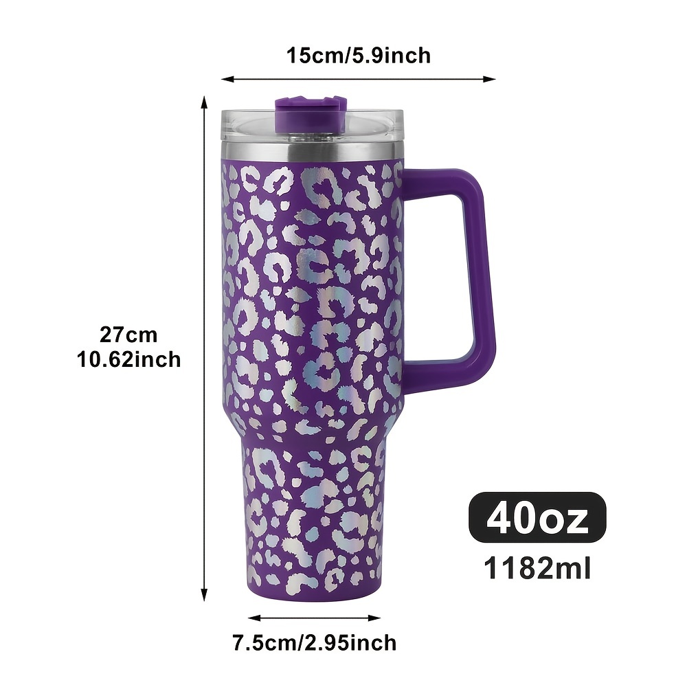 Leopard Wisteria Insulated Shaker Bottle