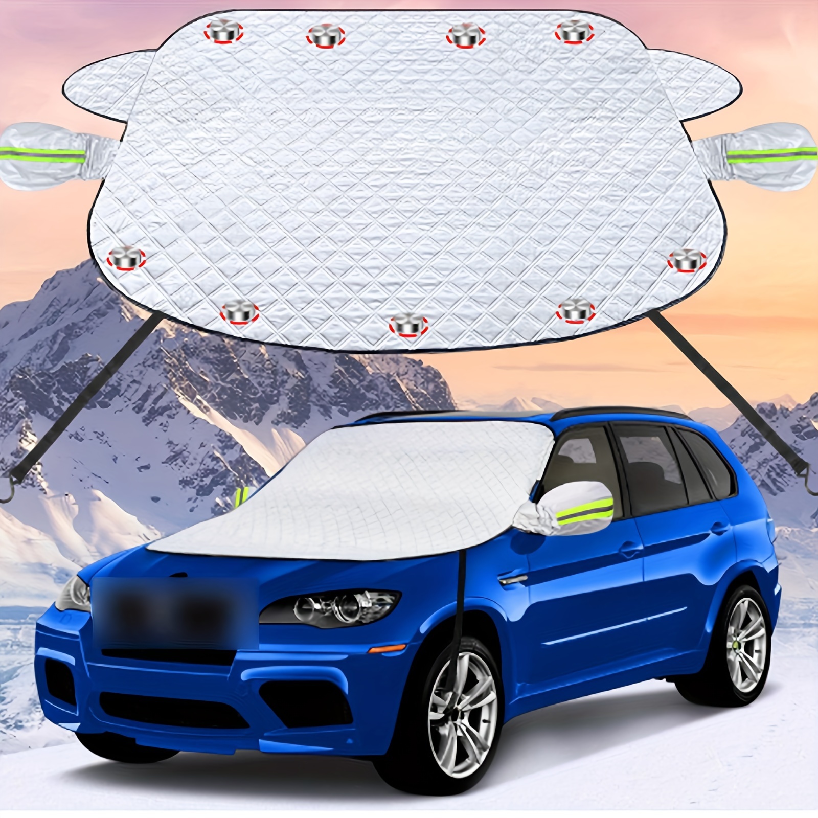Pare-brise magnétique de voiture, couverture de neige épaississante,  Anti-gel, pour l'extérieur, accessoire Silver