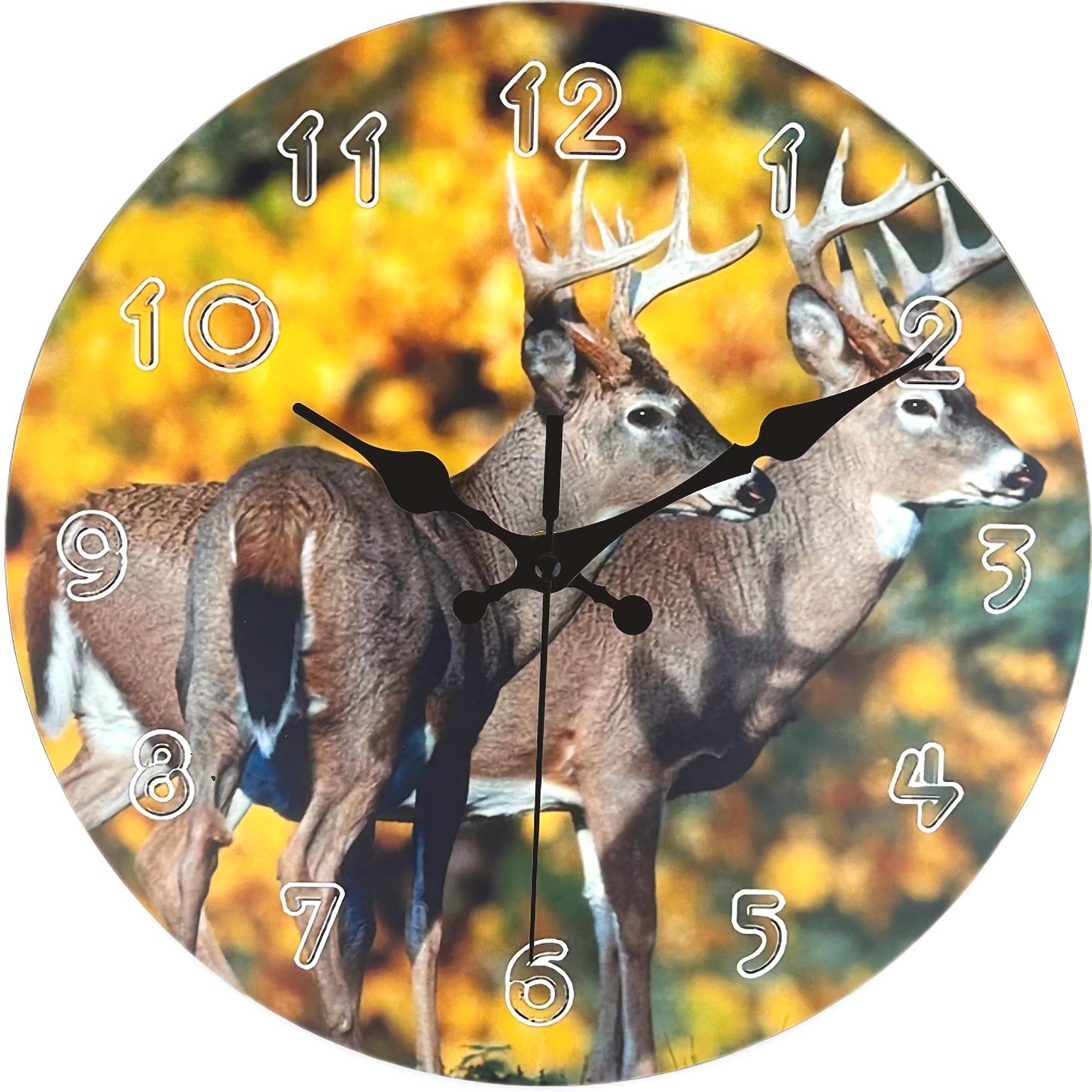 White Golden Reindeer Pendulum Wall Clock Wall Watch Wall 