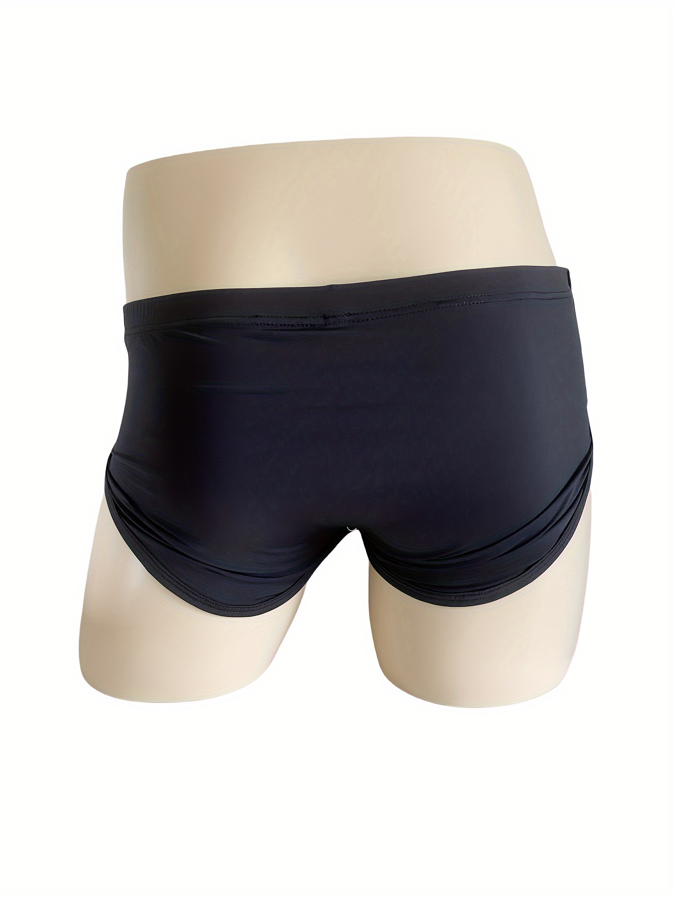 Men's Detachable Low Ice Silk Boxer Briefs Shorts Sexy - Temu