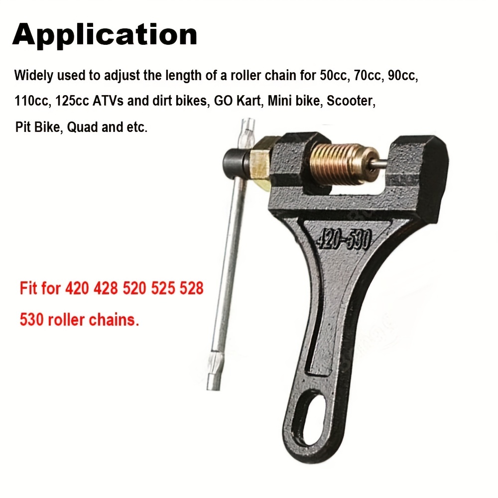 Demolition Chain Device - Generic Scooter Motorcycle Chain Cutter Breaker Tool for 415 420 428 520 525 530 Tl0001, Silver