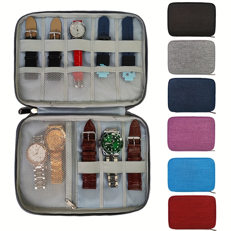 

1pc Watch Storage Bag, Large Capacity Grid Storage And Sorting Storage Bag, Travel Storage Bag, Ideal Choice For Gifts