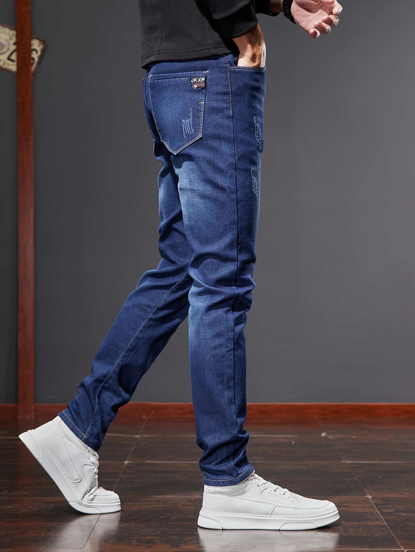 STRETCH SLIM FIT JEANS - Blue