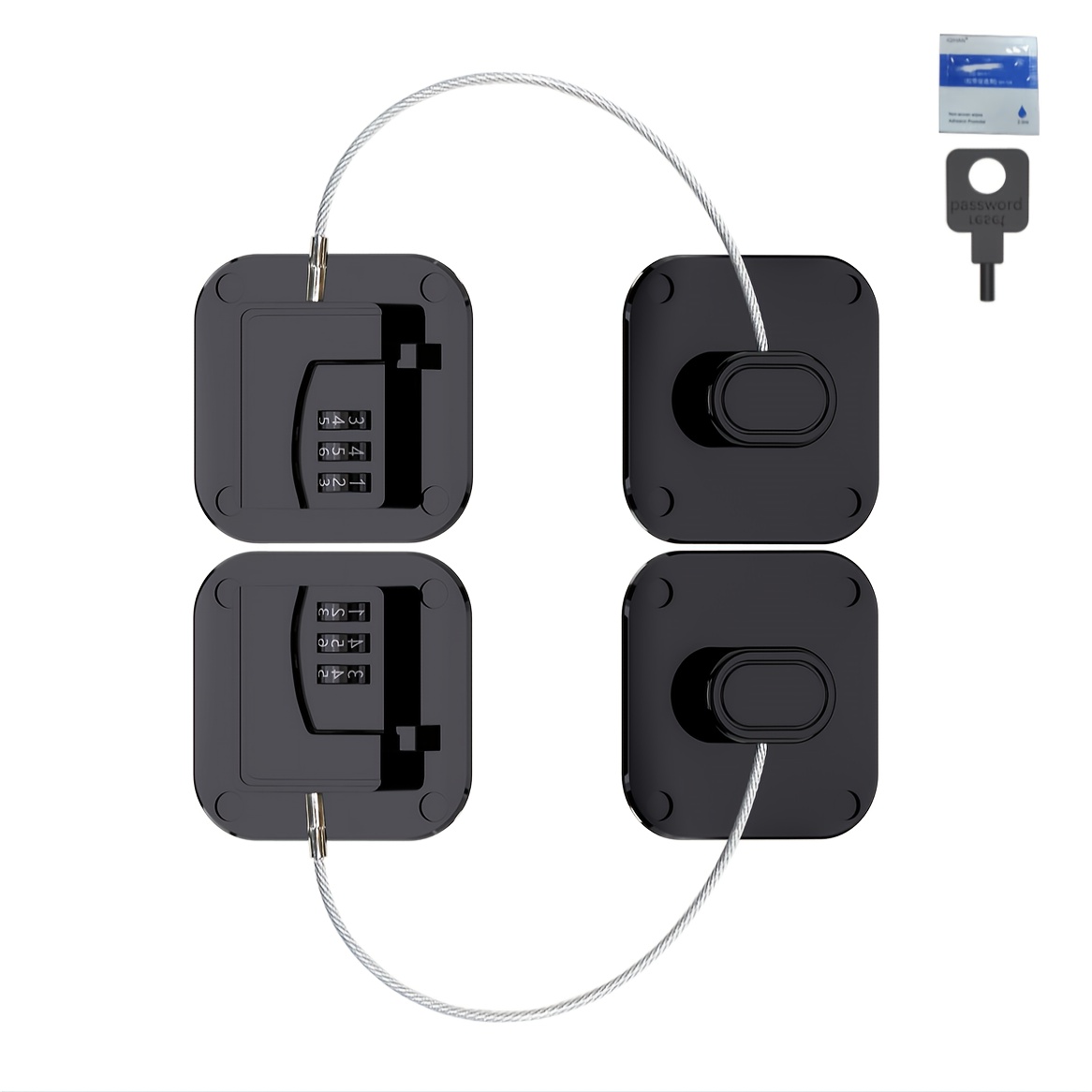 Digital Password Cabinet Locks Refrigerator Lock With Metal Key or