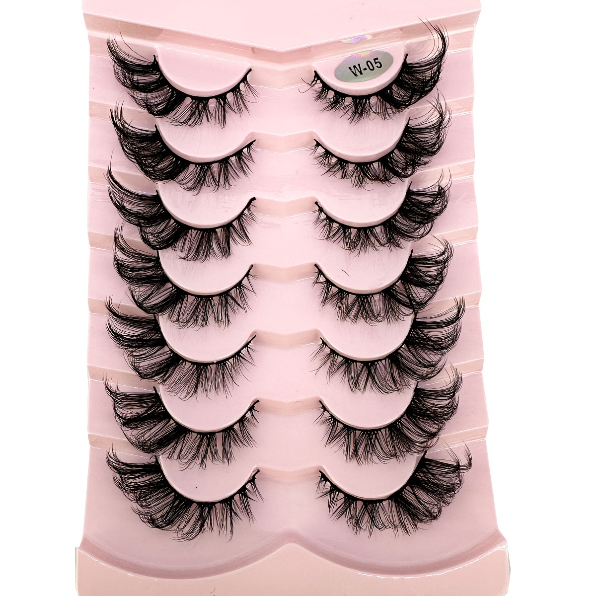 New 7pairs Cat-eye 5d Mink Eyelashes Winged Natural Realistic Messy End Eye False Eyelashes Soft Fake Eyelashes