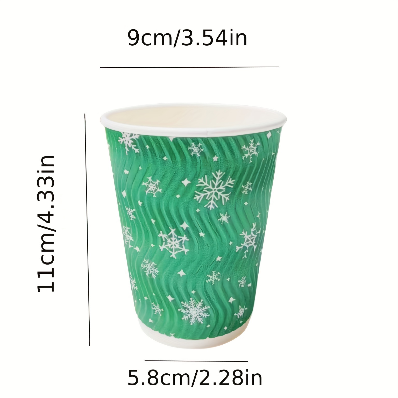 Holiday Shiplap Insulated Coffee Paper Cups with Lids , Christmas, Party Supplies, 12 Pcs, 13956899