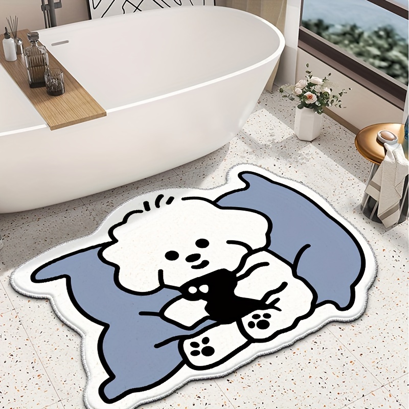 Cartoon Dog Bath Rug