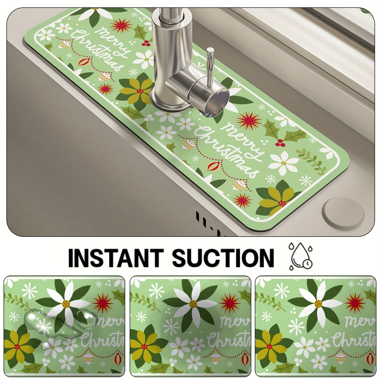 Christmas Diatomaceous Mud Faucet Suction Pad Kitchen - Temu