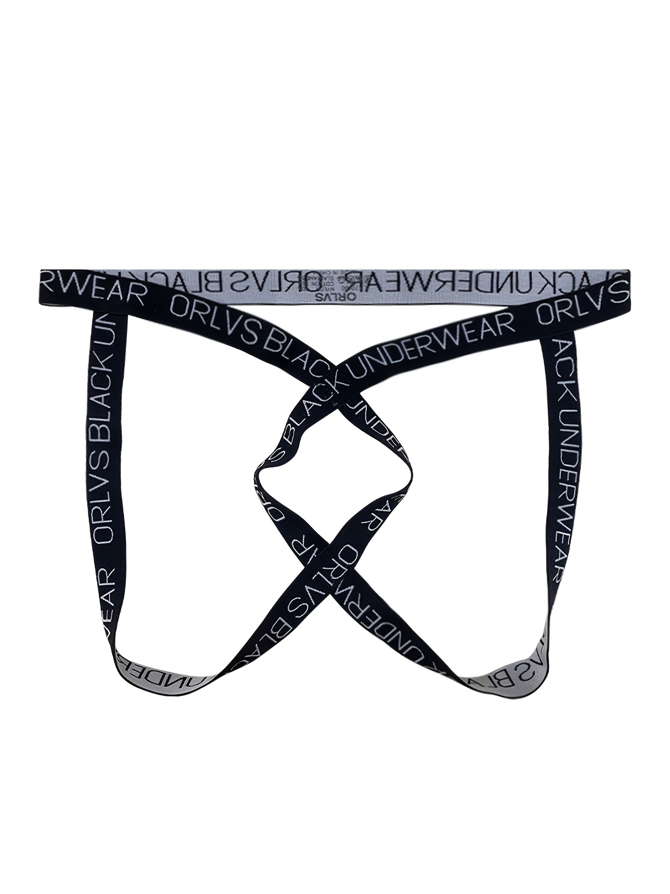 Men's Sexy Cotton Letter Print Breathable Bottomless Briefs - Temu