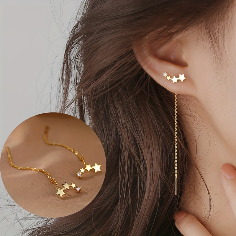 Attractive Star Design Earrings - South India Jewels
