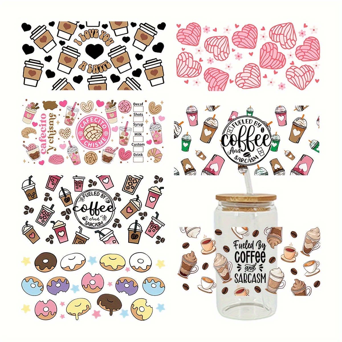 COFEST Stickers,Cup Wrap Transfer Stickers,Fall Leaves Decorative Sticker  For Cups,Mugs,Tumbler,Bottles,Dishes Ect,I, 