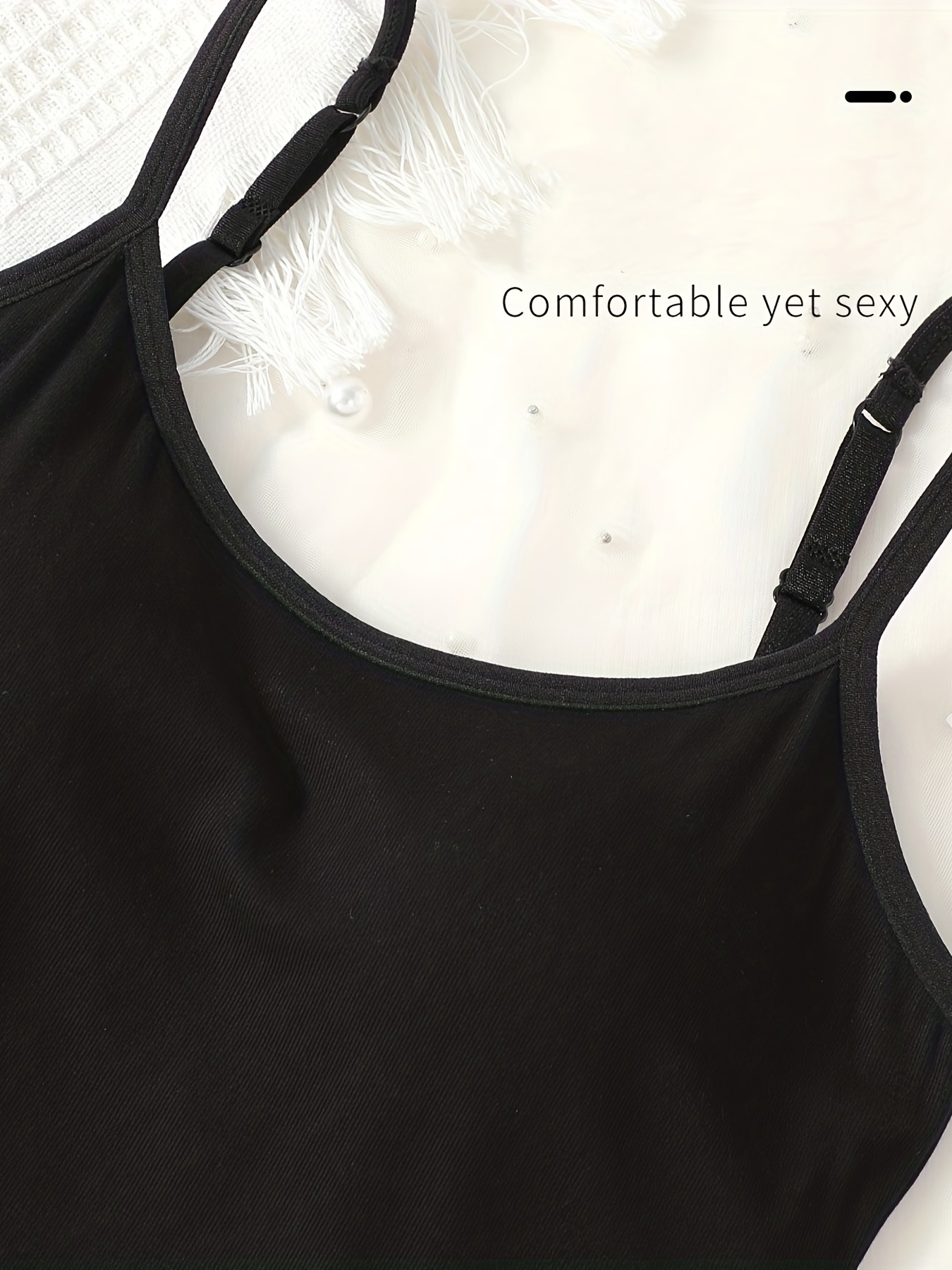 Simple Solid Cami Top Cozy Crew Neck Sleeveless Top Women's - Temu