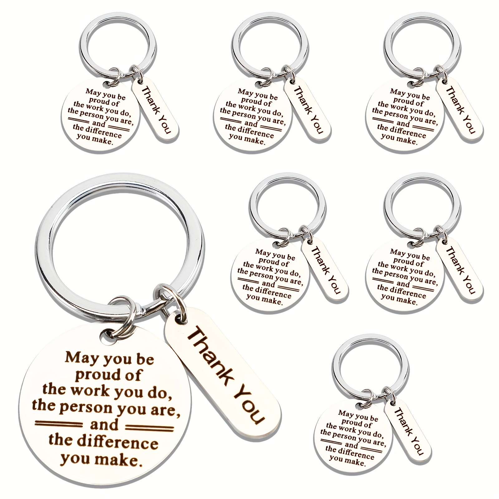 Appreciation Gift Thank You Keychain Make A Difference - Temu