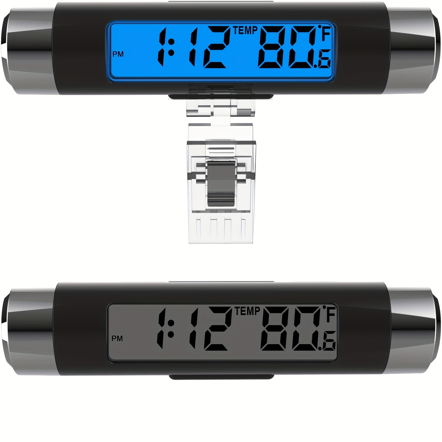 Reloj electrónico de Temperatura Dual interno y externo para coche,  accesorios para coche, termómetro, estilismo para coche luminoso 