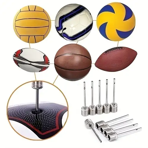 Pompe à ballon avec aiguilles et buses pour ballon de football de basket- ball de sport, kit de pompe à air à main pour gonfler, pompe de football et  de basket-ball - Temu