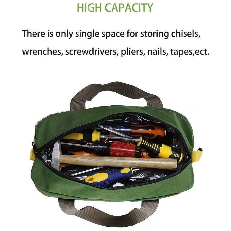 1 organizador de bolsa de herramientas de 14 , bolsa de herramientas  resistente, bolsa de herramientas de plomería, bolsa de mano para  electricista