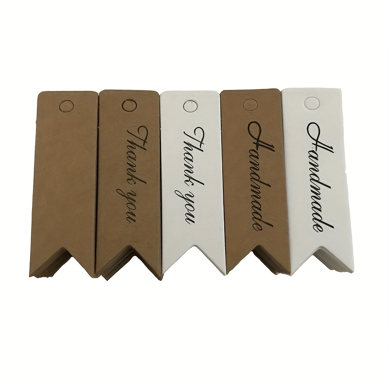 Letter Kraft Paper Tags Gift Wrap Tags Brown White Rectangle - Temu